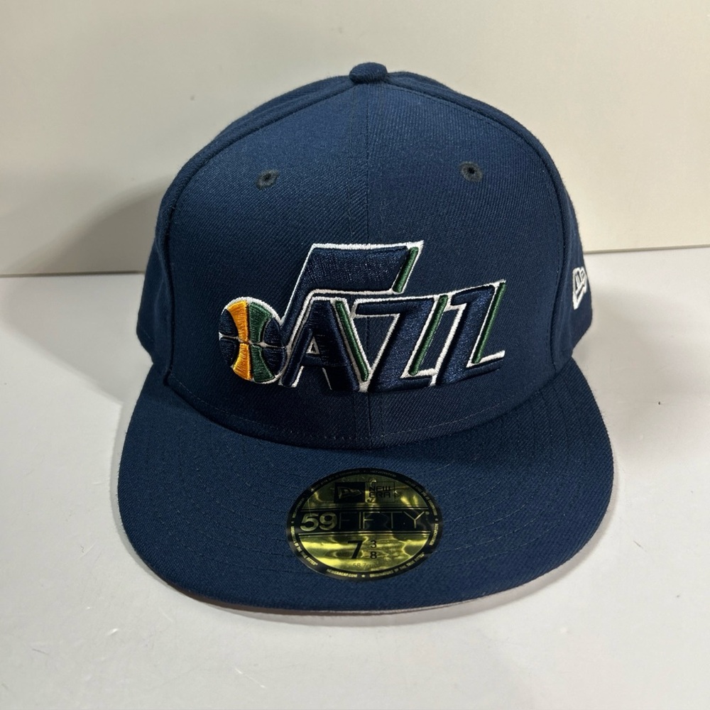 Utah Jazz New Era Wool Made USA 59FIFTY Fitted Hat 7 3/8 NEW With Stickers